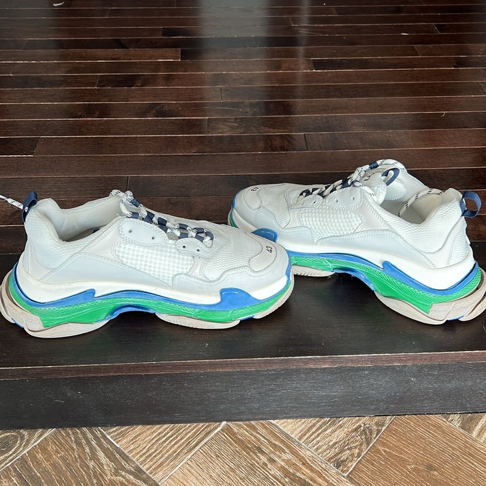 Balenciaga White and Blue Sneakers - Picture 4 of 5